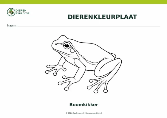 Kleurplaat van Dierenexpeditie