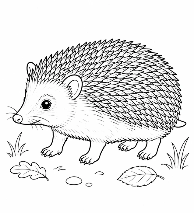 Kleurplaat van Egel